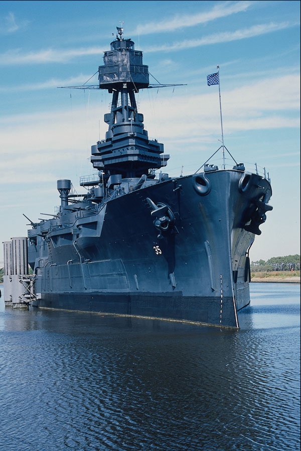637086 Battleship USS Texas Moored At San Jacinto Battlefield A4 Photo Print