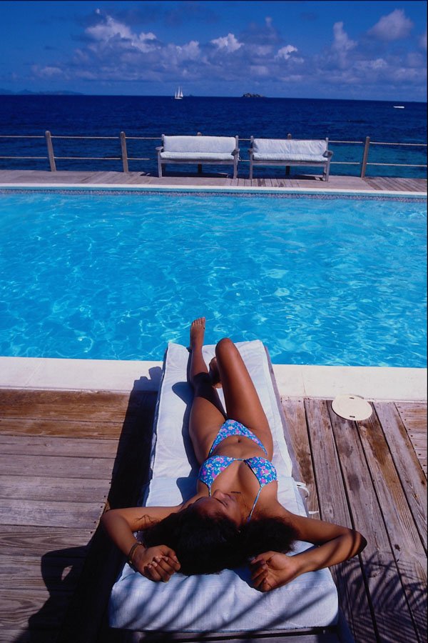 638068 Sunbathing, Caribbean Resort A4 Photo Print