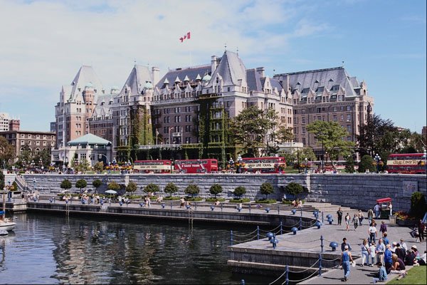 638096 Inner Harbor With Empress Hotel, Victoria, British Columbia A4 Photo Print