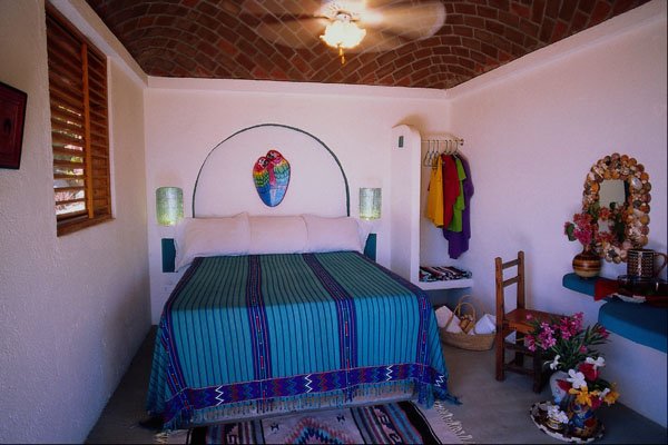 638097 Terra cotta Bed And Breakfast, Baja, Mexico A4 Photo Print