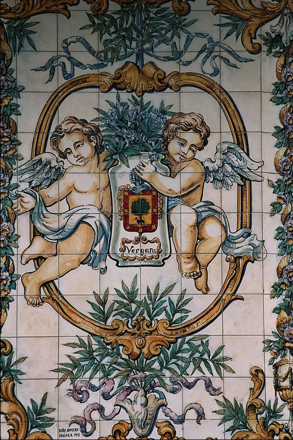 639003 Decorative Cherub Facade, Malaga, Spain A4 Photo Print