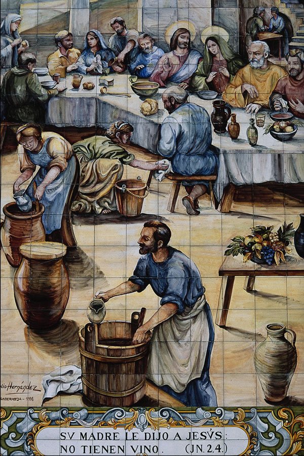 639004 Jesus Turning Water Into Wine A4 Photo Print