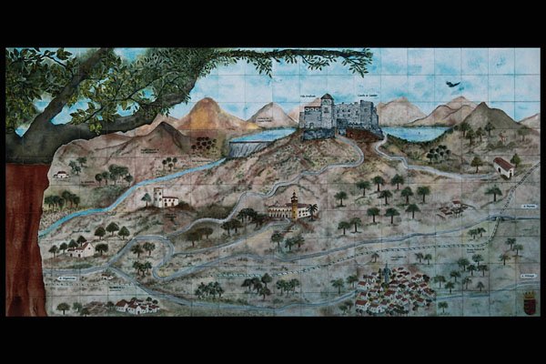 639012 Tile Showing Castellar Village, Cadiz, Spain A4 Photo Print