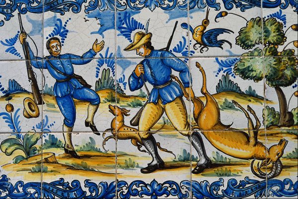 639015 Two Hunters With Deer A4 Photo Print