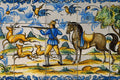 639050 Tile Showing Deer Hunting, Torre Real, Marbella, Spain A4 Photo Print