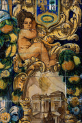 639058 Detail With Cherub And Shield Of Madrid, Spain A4 Photo Print