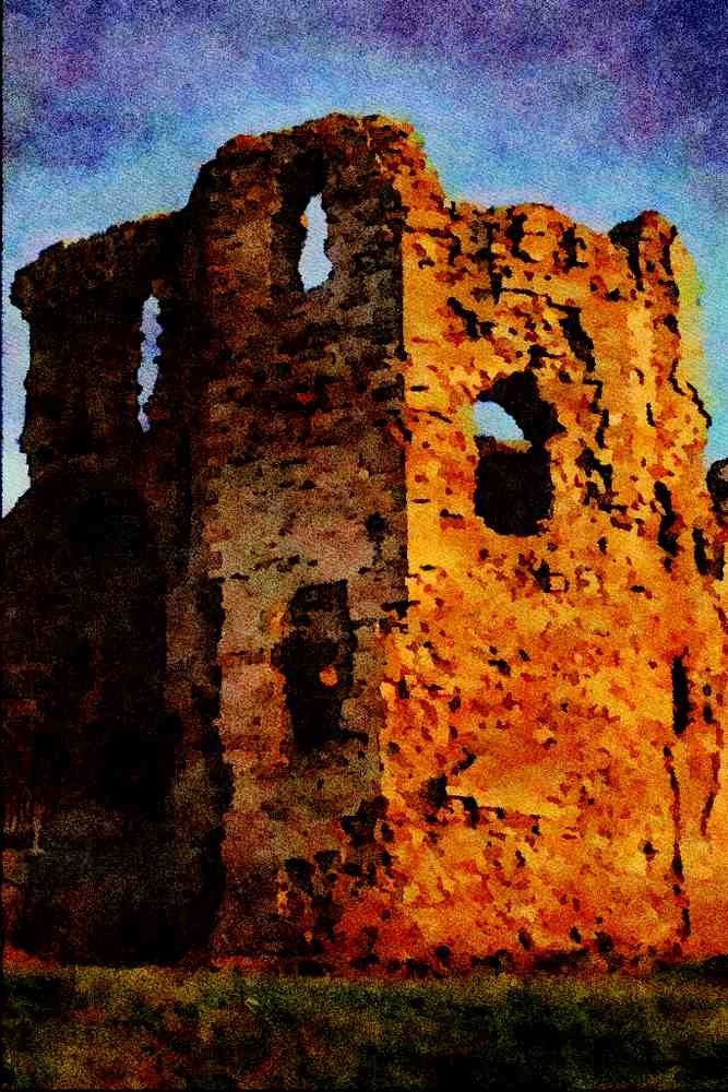 640019 Denbigh Castle A4 Limited Edition Watercolour Print