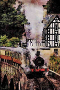 640024 Steam Railway, Berwyn, Llangollen A4 Limited Edition Watercolour Print