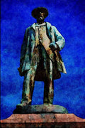 640025 Daniel Owen Statue, Mold A4 Limited Edition Watercolour Print