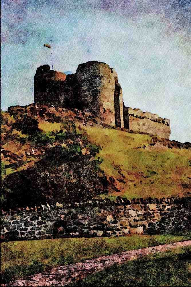 640026 Criccieth Castle, Lleyn Peninsula A4 Limited Edition Watercolour Print