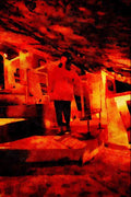640031 Underground Cable Car, Llechwedd Slate Caverns A4 Limited Edition Watercolour Print
