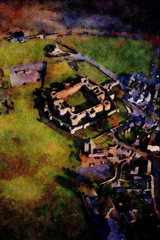 640042 Beaumaris Castle, Anglesey A4 Limited Edition Watercolour Print