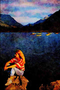 640043 Llyyn Padarn And Snowdon Range, Llanberis, Gwynedd A4 Limited Edition Watercolour Print