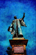 640059 Thomas Edward Ellis Statue, Bala, Snowdonia A4 Limited Edition Watercolour Print