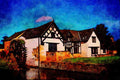 640061 Rossett Mill, Rossett, Near Wrexham A4 Limited Edition Watercolour Print