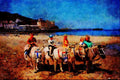 640063 Donkey Rides, Llandudno A4 Limited Edition Watercolour Print