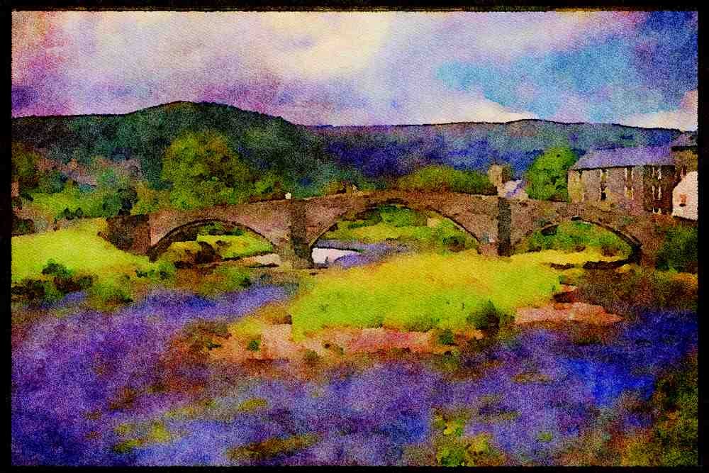 640064 Rural Landscape A4 Limited Edition Watercolour Print