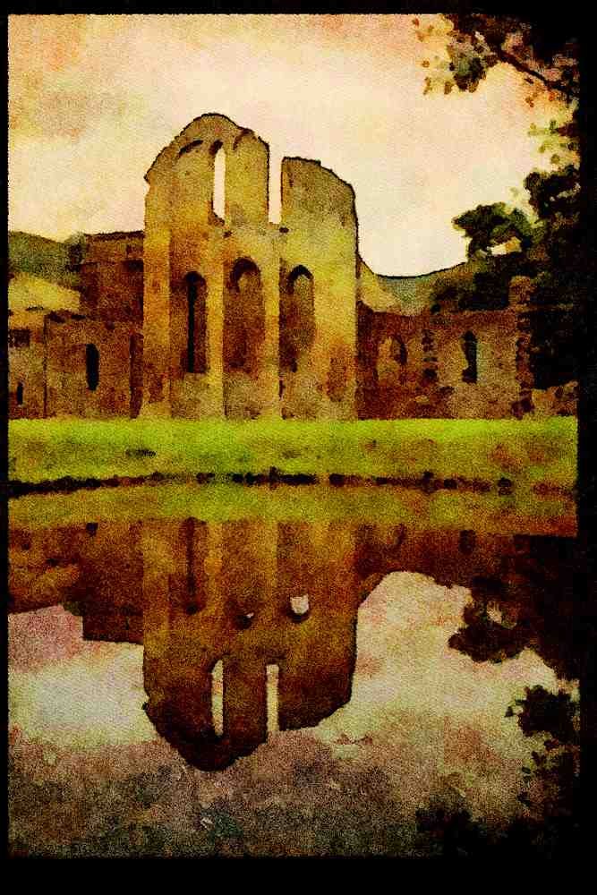 640070 Valle Crucis Abbey A4 Limited Edition Watercolour Print