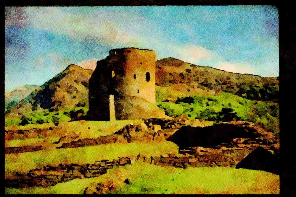640073 Dolbadaran Castle A4 Limited Edition Watercolour Print