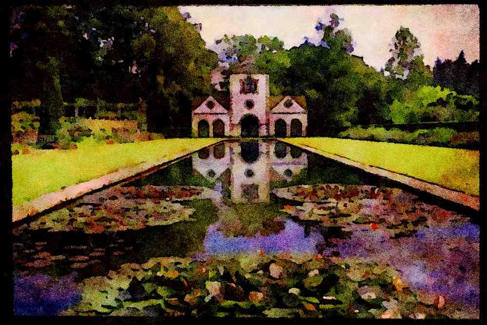 640074 Bodnant Gardens A4 Limited Edition Watercolour Print