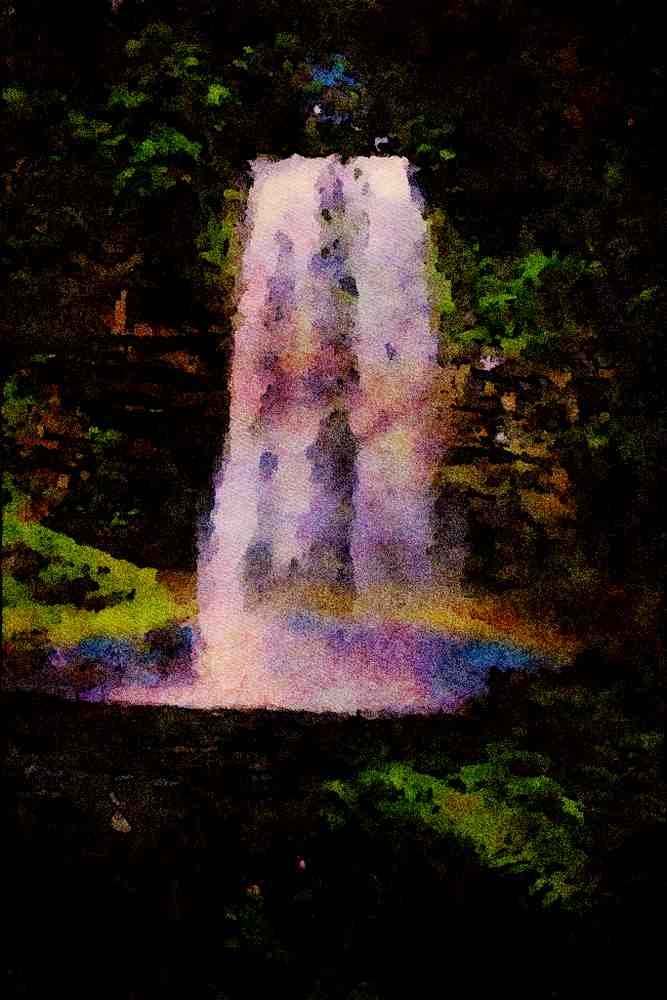 640076 Henfhyd Falls A4 Limited Edition Watercolour Print