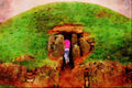 640077 Prehistoric Tomb At Bryn Celli DDU A4 Limited Edition Watercolour Print