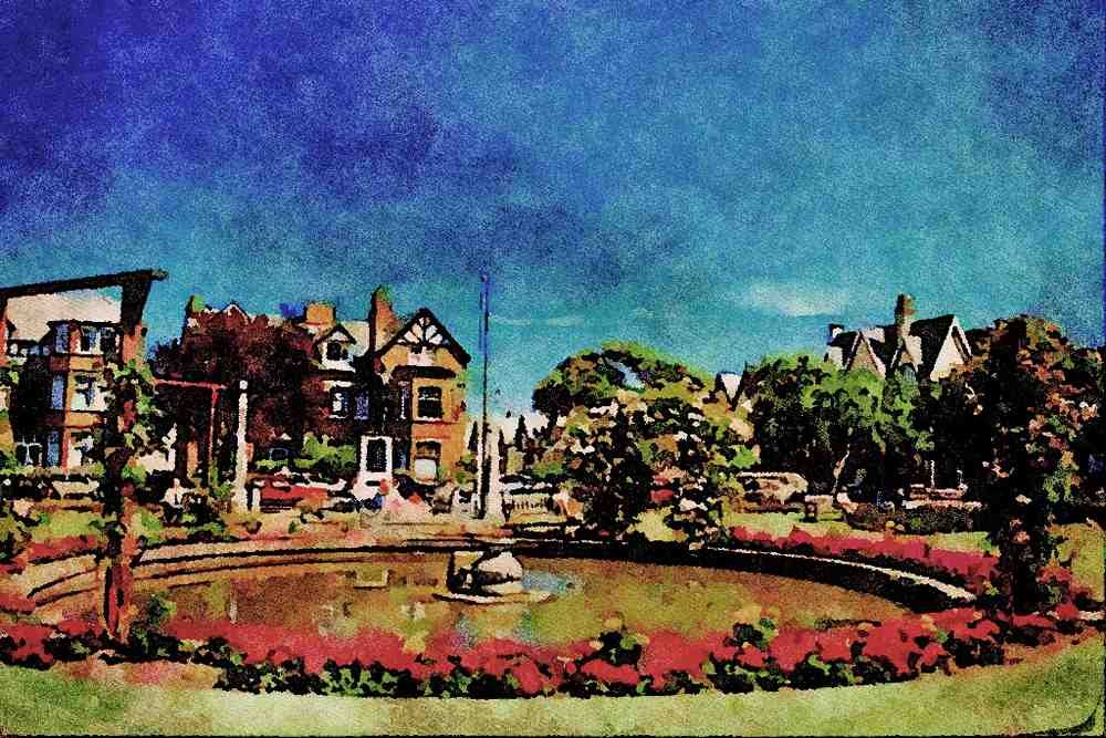 640094 Queen's Gardens, Colwyn Bay A4 Limited Edition Watercolour Print
