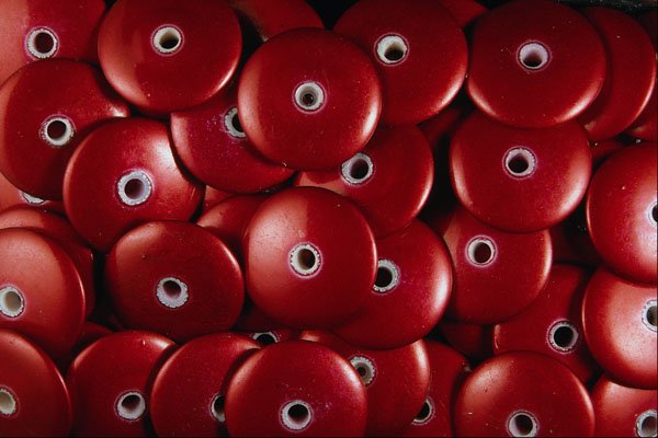 642005 Red Discs A4 Photo Print
