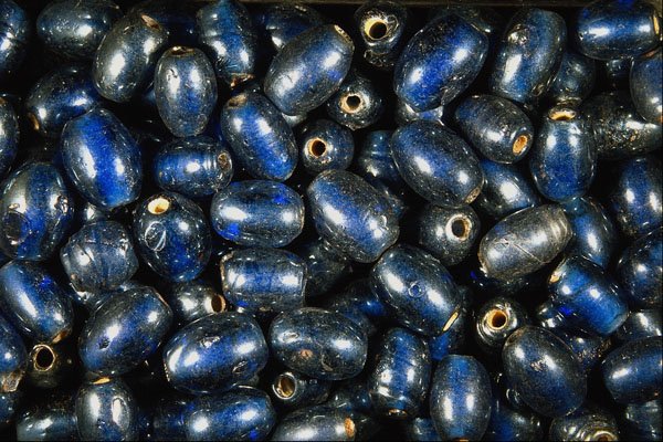 642015 Metallic blue Beads A4 Photo Print