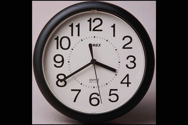 643059 Basic Clock, Twenty To Four A4 Photo Print