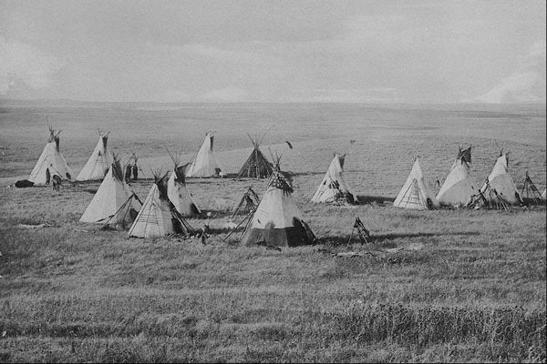 646010 Cree Encampment, Alberta, 1871; Photo C. Horetzky C 5181 A4 Photo Print
