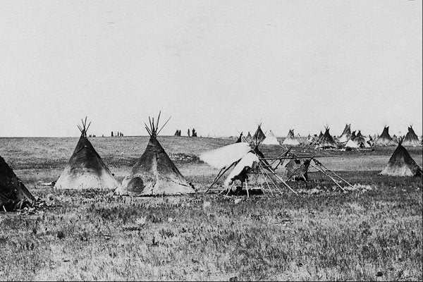 646083 Assiniboine Camp, Manitoba, 1874; Photo G.M. Dawson C 81792 A4 Photo Print