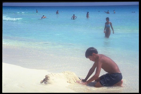 647003 Beach Play A4 Photo Print