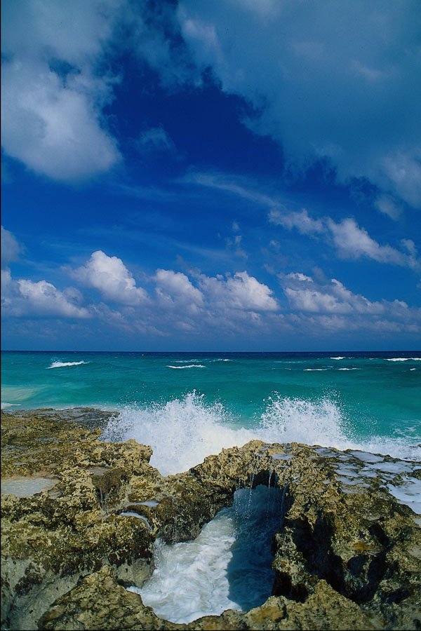 647018 Crashing Waves On East Coast, Cozumel A4 Photo Print