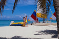 647022 Couple On Beach, Aruba, West Indies A4 Photo Print
