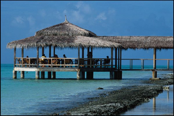 647033 Deck Over The Water In The Maldives Islands A4 Photo Print