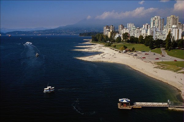 647059 English Bay Beach, West End Vancouver, British Columbia A4 Photo Print