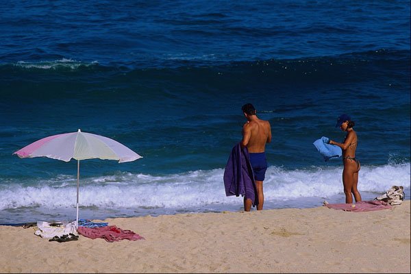 647086 Tourist On Beach, San Jose Del Cabo, Baja, Mexico A4 Photo Print