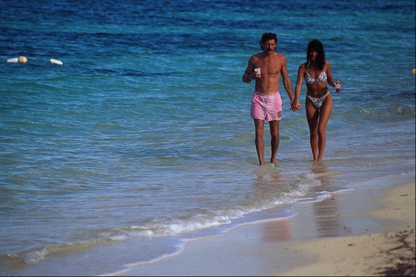 647093 Stroll Along The Beach, Breezes, Nassau, Bahamas A4 Photo Print