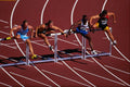 648049 110m Hurdle Preliminary Start A4 Photo Print