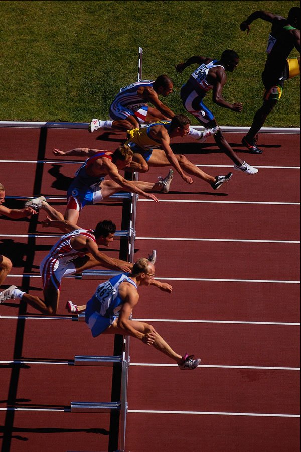 648051 110m Hurdles Semi final A4 Photo Print