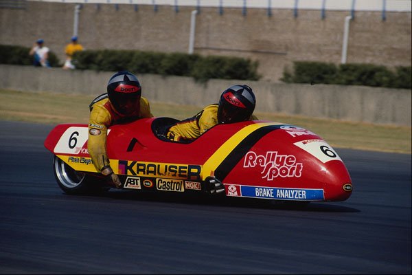 648098 Action, Motorcycle And Sidecar A4 Photo Print