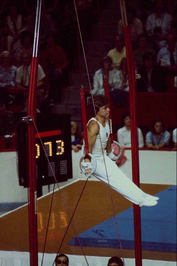 649024 Men's Gymnastics, Rings A4 Photo Print