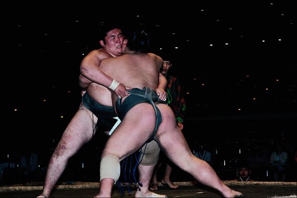 649078 Sumo Wrestling At The Spring Sumo Tournament, Tokyo, Japan A4 Photo Print