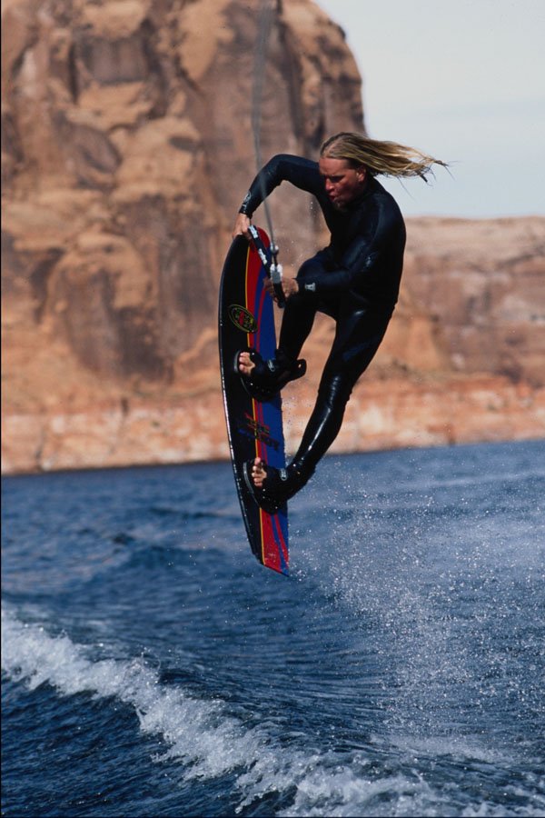 649092 Grab The Tip On Lake Powell A4 Photo Print