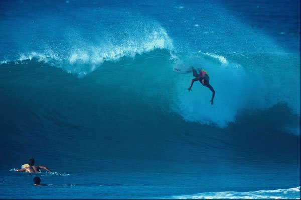 649098 Over The Falls Wipe Out In Hawaii A4 Photo Print