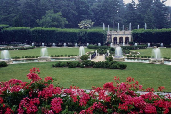 650019 Scene From Conservatory Balcony, Longwood Gardens, PA, U.S.A. A4 Photo Print