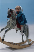 651000 Little Girl On Rocking Horse A4 Photo Print