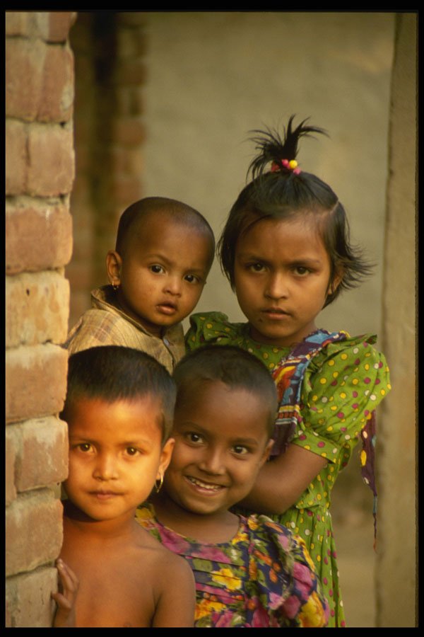 651007 Village Children, Bangladesh A4 Photo Print