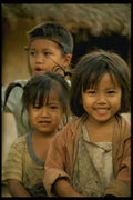 651008 Village Children, Laos A4 Photo Print
